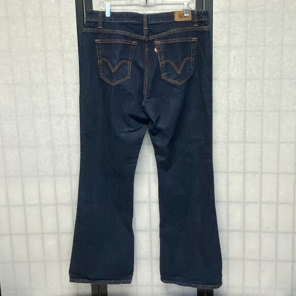 High Rise Bootcut Stretch Denim Jeans Dark Blue Wash Like New Levi’s 515 - Picture 2 of 15